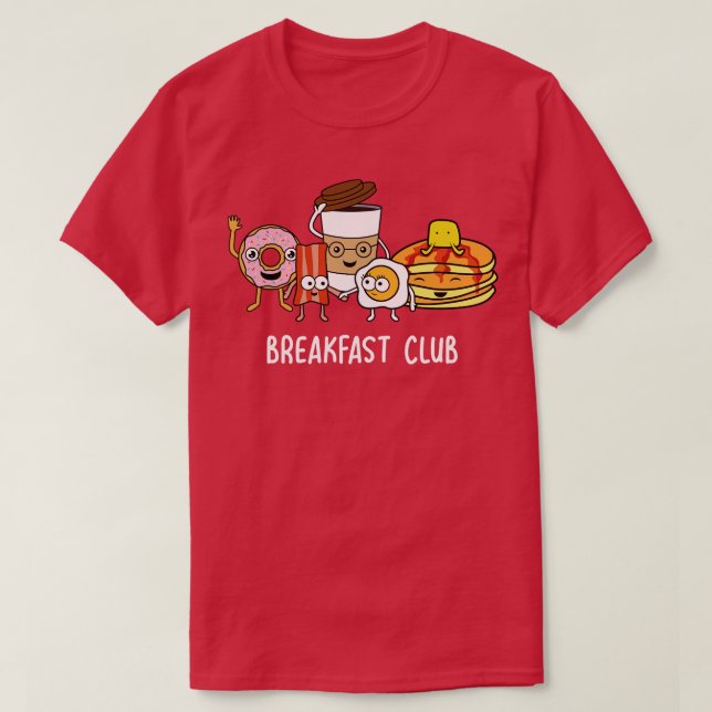 Frühstücksclub T Niedlich Kawaii Parody Funny Food T-Shirt (Design vorne)