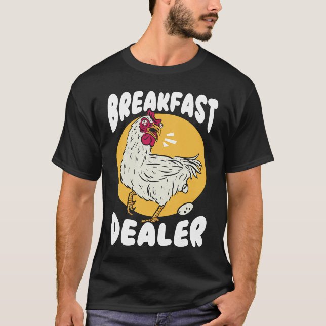 Frühstückshändler Hühnerbauer Hühnerflüsterer Fa T-Shirt (Vorderseite)