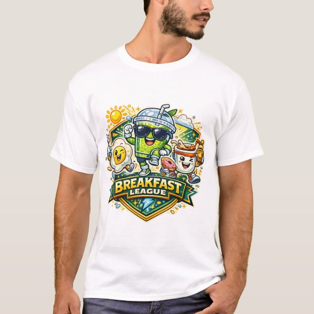 Frühstücksliga-Team-Abzeichen T-Shirt (Vorderseite)