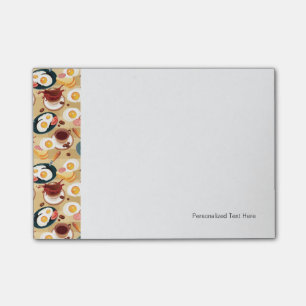 Frühstücksmuster 3 post-it klebezettel