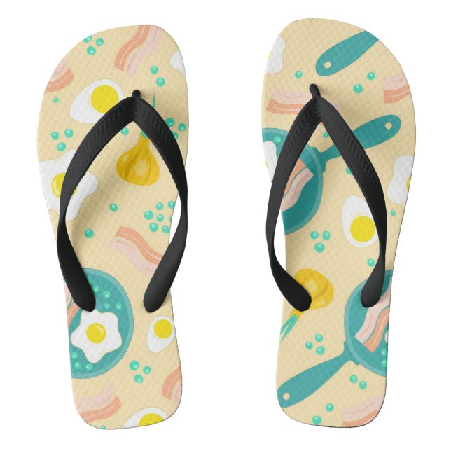 Frühstücksmuster Flip Flops (Fußbett)