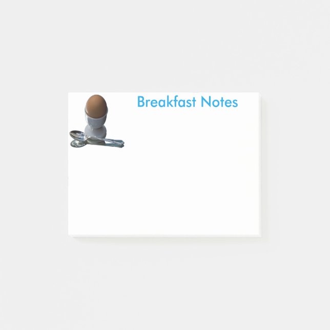 Frühstücksnotizen Post-it Klebezettel (Vorderseite)
