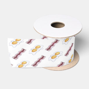Frühstückspackung mit Bacon Strips und frittierten Satinband
