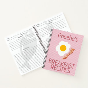 Frühstücksrezepte nach Maß rosa Notizbuch