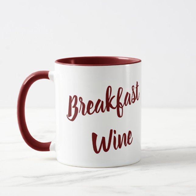 Frühstückswein Funny Novelty Tasse (Links)