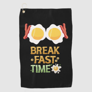 Frühstückszeit mit Ei und Speck Golfhandtuch