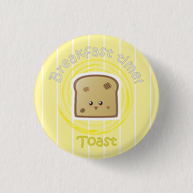 Frühstückszeit - Toast Button (Vorderseite)