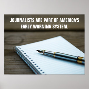 Frühwarnsystem Journalist Poster