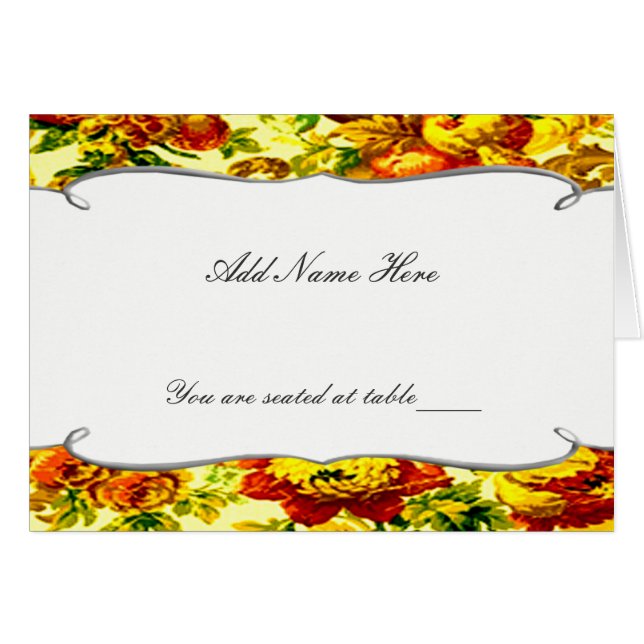 Frühzeit-Hochzeit-Platzkarte (Vorderseite (Horizontal))