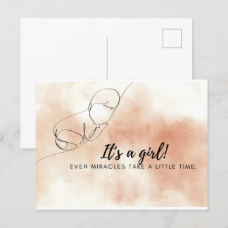 Frühzeitige Babykarte Postkarte