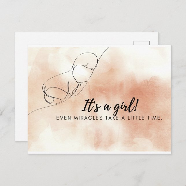 Frühzeitige Babykarte Postkarte (Vorne/Hinten)