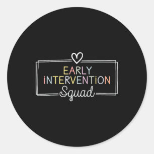 Frühzeitige Intervention Squad Behaviour Intervent Runder Aufkleber