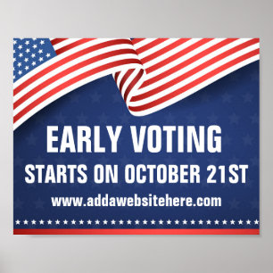 Frühzeitige Stimmabgabe 2026 Halbzeitwahl Amerikan Poster