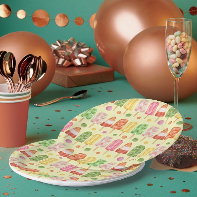 Fruir Popcicles Pappteller (Multi)