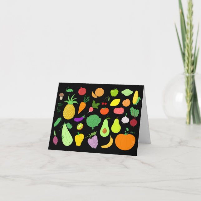 Fruit and Vegetables Blank Note Card Karte (Vorderseite)