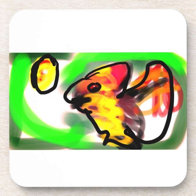 Fruit bat  art getränkeuntersetzer (Vorderseite)