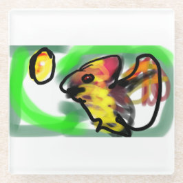 Fruit bat  art glasuntersetzer