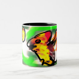 Fruit bat  art zweifarbige tasse