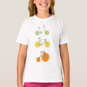 Fruit Bicycle Art - Limon, Lemon und Orange Bike D T-Shirt