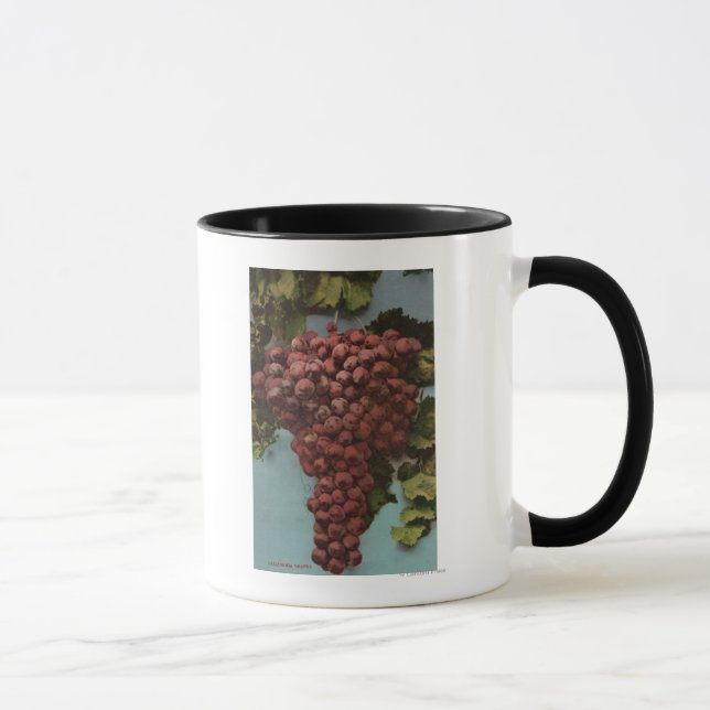 Fruit Chromo Lithograph of California Grapes Tasse (Rechts)