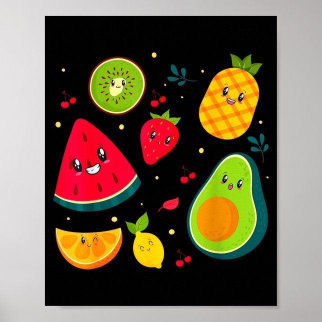 Fruit Costume Sweet Tea Fruit Salad Men Women Coup Poster (Vorne)