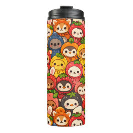 Fruit Friends Parade | Cute Animal Chibi Thermosbecher