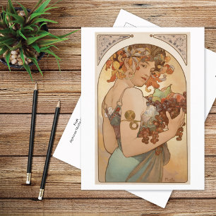 Fruit Lithograph Alphonse Mucha Postkarte