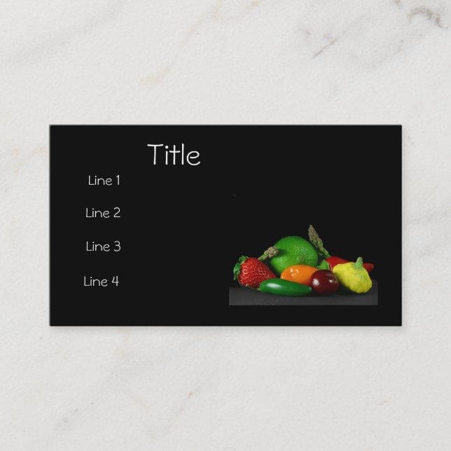 Fruit 'n Veggies Business Visitenkarte (Vorderseite)