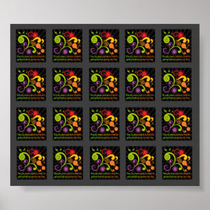 Fruit of the Spirit Decoupage Collage Tile Poster