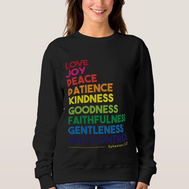 Fruit of the Spirit Love Joy Peace Christian Sweatshirt (Vorderseite)