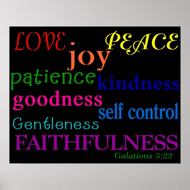 Fruit of the Spirit Poster Print Bible Scripture (Vorne)