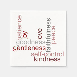 Fruit of the Spirit Word Art Serviette