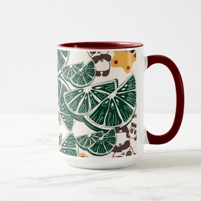 Fruit Panda Tasse - Whimsical Nature Design (Rechts)