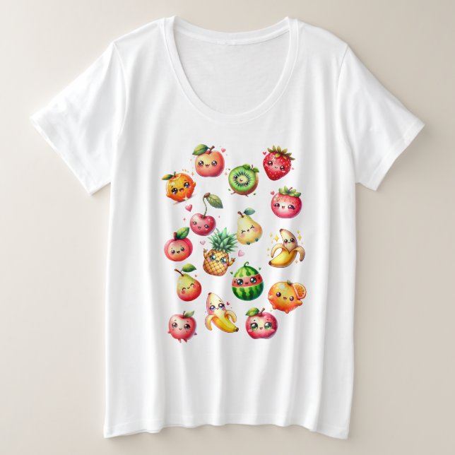 Fruit Salad Große Größe T-Shirt (Design vorne)