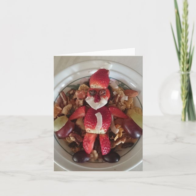Fruit Santa Greetings Card Karte (Vorderseite)