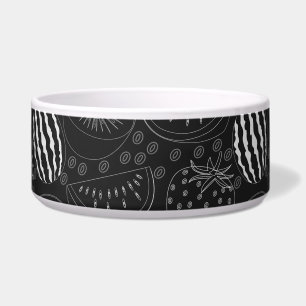Fruit seamless pattern black and white Tropical Napf