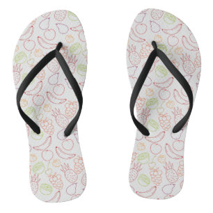 Fruit seamless pattern Fruit surface pattern 12 Flip Flops
