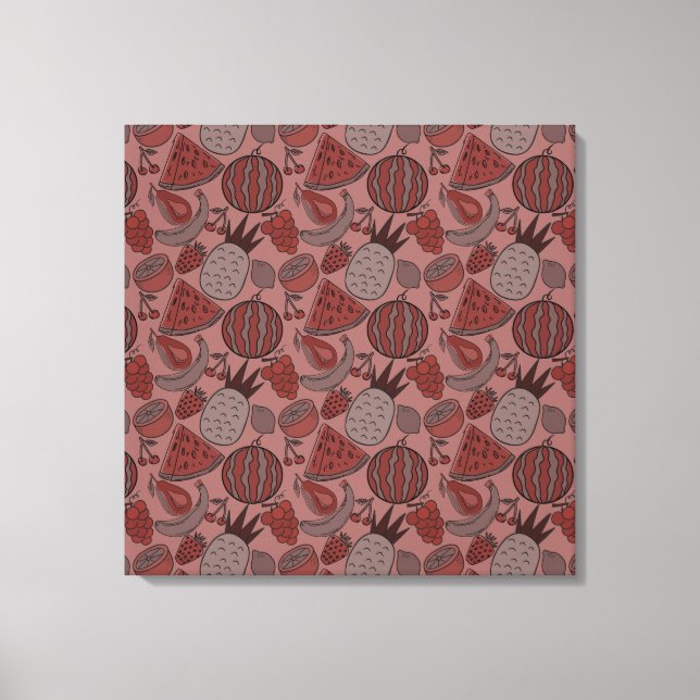 Fruit seamless pattern | Fruit surface pattern 16 Leinwanddruck (Vorderseite)