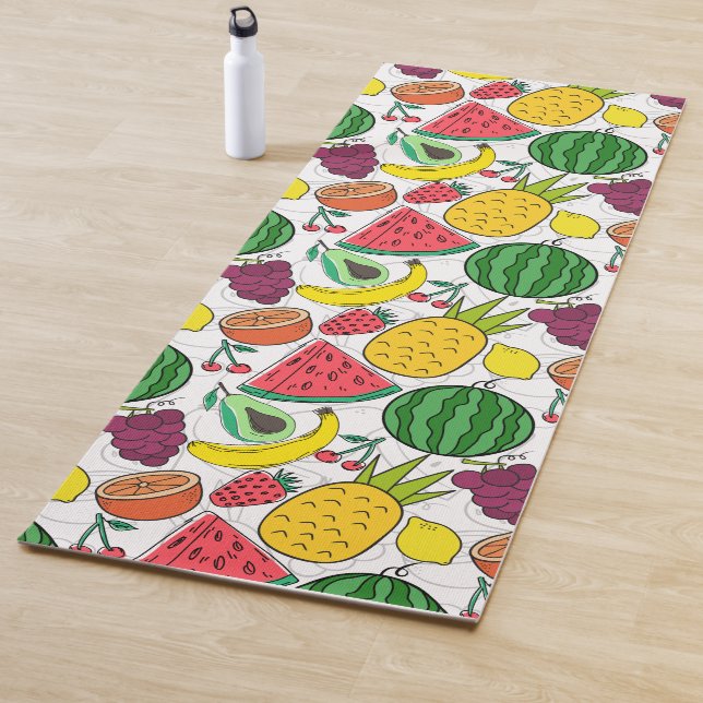 Fruit seamless pattern | Fruit surface pattern 22 Yogamatte (Beispiel)