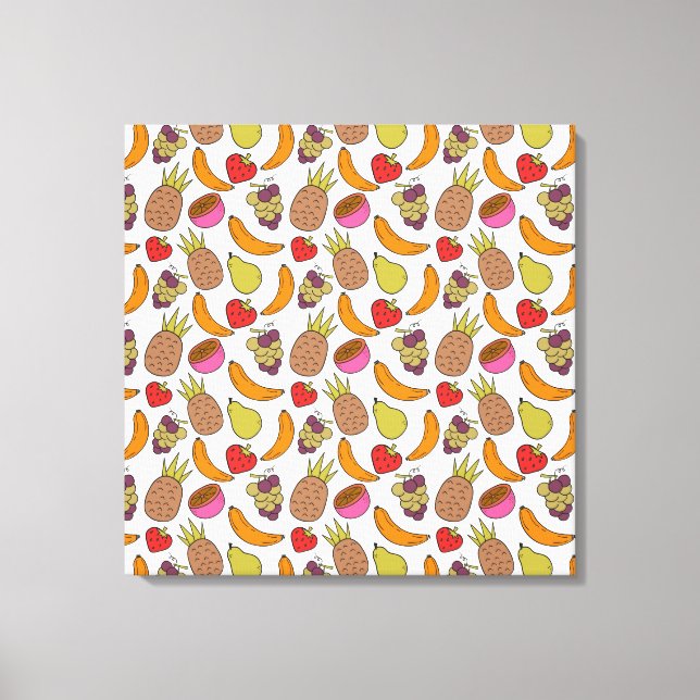 Fruit seamless pattern | Fruit surface pattern 33 Leinwanddruck (Vorderseite)