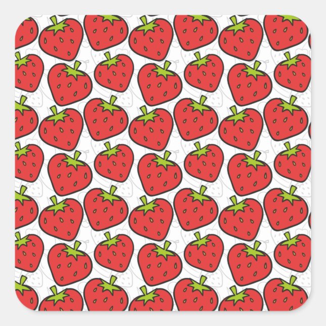 Fruit seamless pattern | Fruit surface pattern 60 Quadratischer Aufkleber (Vorderseite)