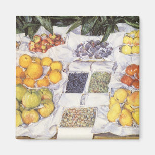 Fruit Stand by Gustave Caillebotte, Vintage Art Magnet
