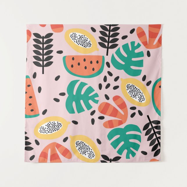 Fruit Stilvoll: Vintages Muster. Wandteppich (Vorderseite)