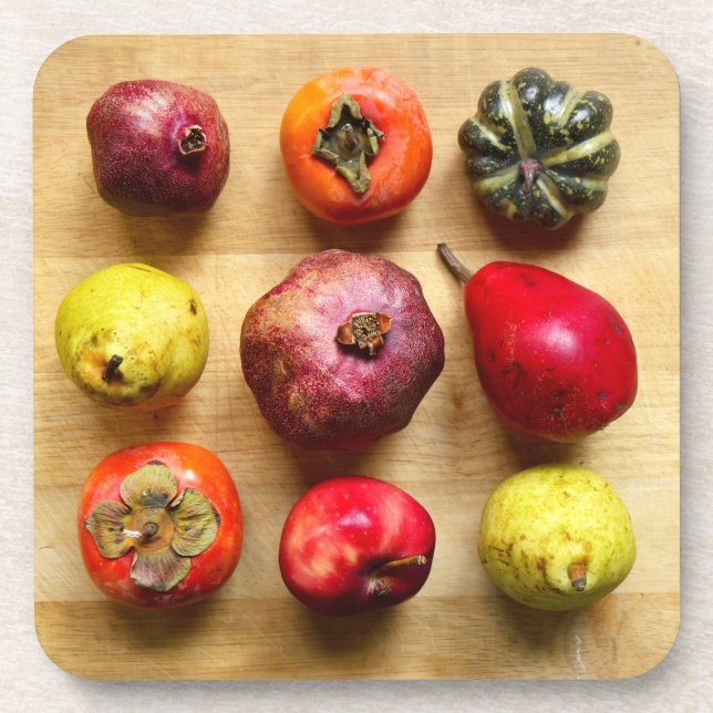 Fruit Tic-tac-toe Getränkeuntersetzer (Vorderseite)