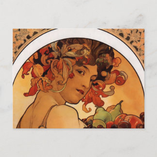 "Fruit" von Alphonse Mucha Postkarte