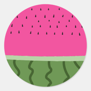 Fruit Watermelon Runder Aufkleber