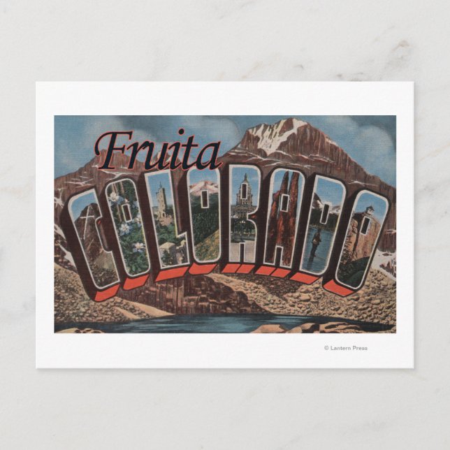 Fruita, Colorado - Große Buchstabenszenen Postkarte (Vorderseite)