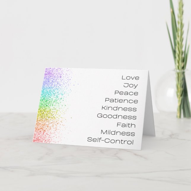 Fruitage of the Spirit Blank Greeting Card Dankeskarte (Vorderseite)