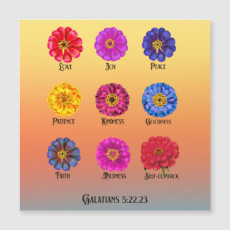 Fruitage of the spirit With Zinnias Magnetkarte