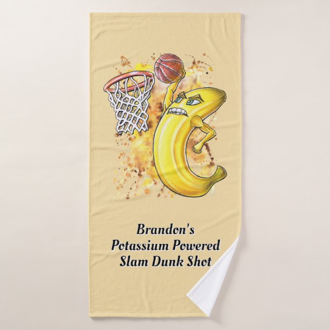 Fruitarian Slam Dunk Energetic Banana Sports Desig Badhandtuch Set (Badehandtuch)